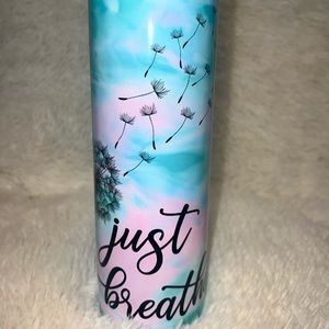 Just breathe 20oz skinny tumbler